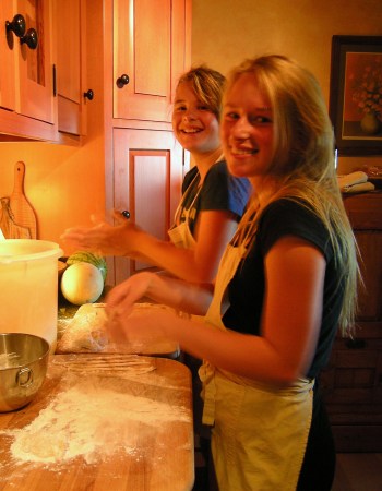 in the kitchen